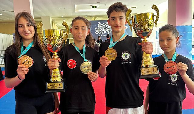 Çal'da Kıck Boks başarıları kız çocuklarına ilham oluyor