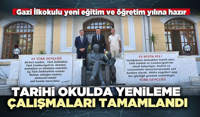 Tarihi okulda yenileme çalışmaları tamamlandı