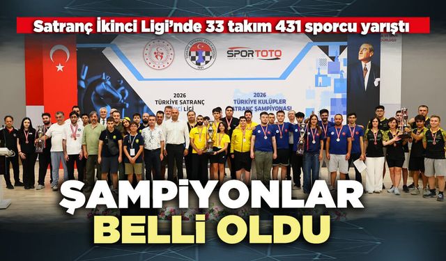 Satranç İkinci Ligi’nde şampiyonlar belli oldu