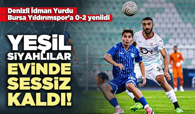 Yeşil-Siyahlılar evinde sessiz kaldı!