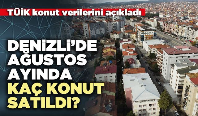 Denizli’de Ağustos ayında kaç konut satıldı?