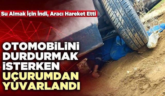 Otomobilini Durdurmak İsterken Uçurumdan Yuvarlandı
