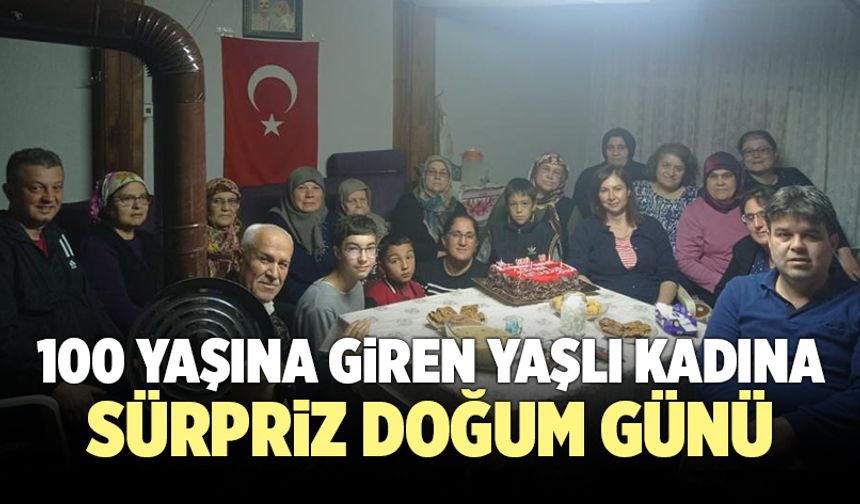 100 Yaşına Giren Yaşlı Kadına Sürpriz Doğum Günü