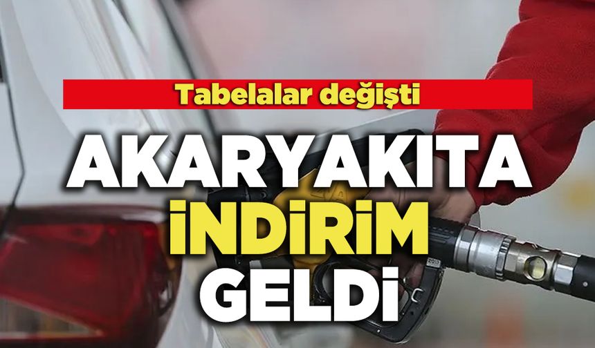 Akaryakıta İndirim Geldi