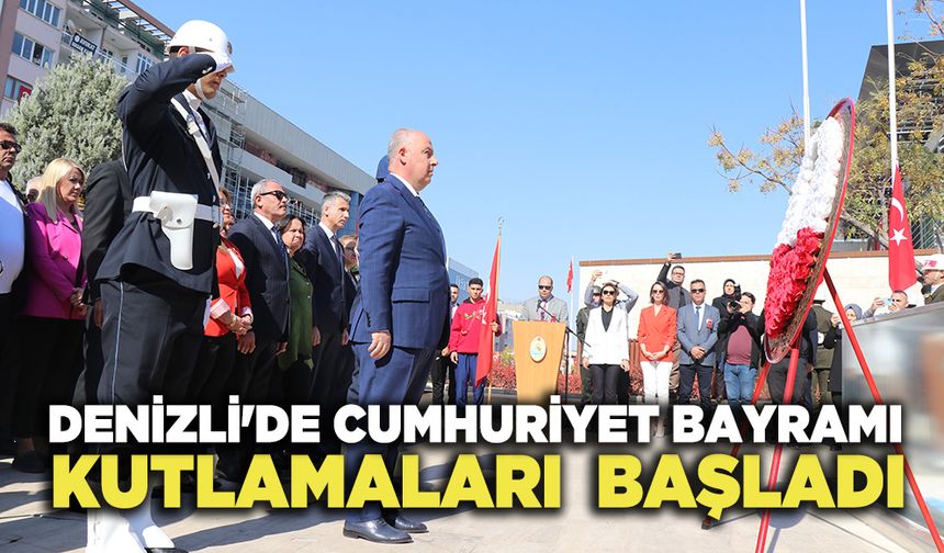 Denizli'de Cumhuriyet Bayramı Kutlamaları  Başladı