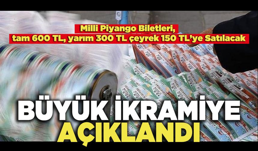 Milli Piyango Yılbaşı Büyük İkramiyesi Açıklandı