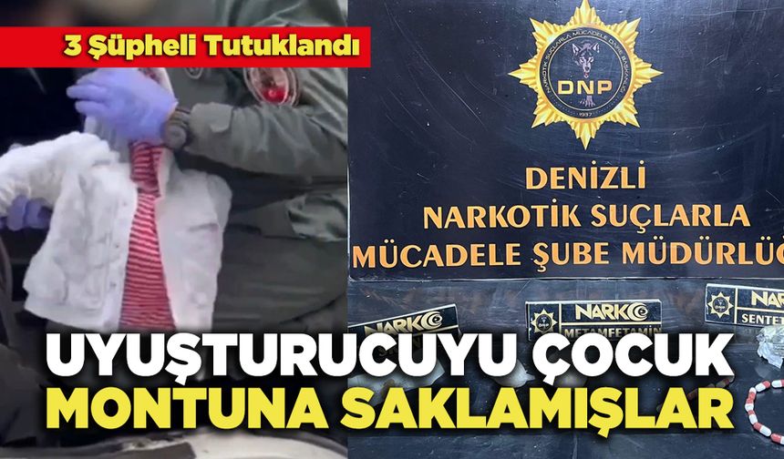 Çocuk kıyafetlerinin arasından uyuşturucu çıktı