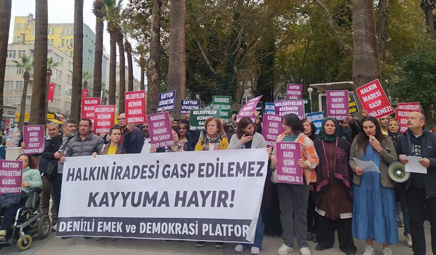 Denizli'de kayyum tepkisi: “Asla Boyun Eğmeyeceğiz!