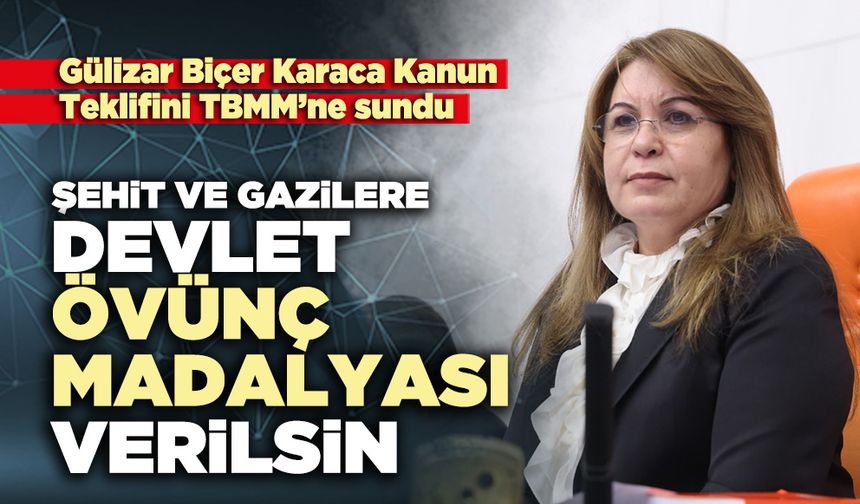 Şehit ve Gazilere Devlet Övünç Madalyası verilsin
