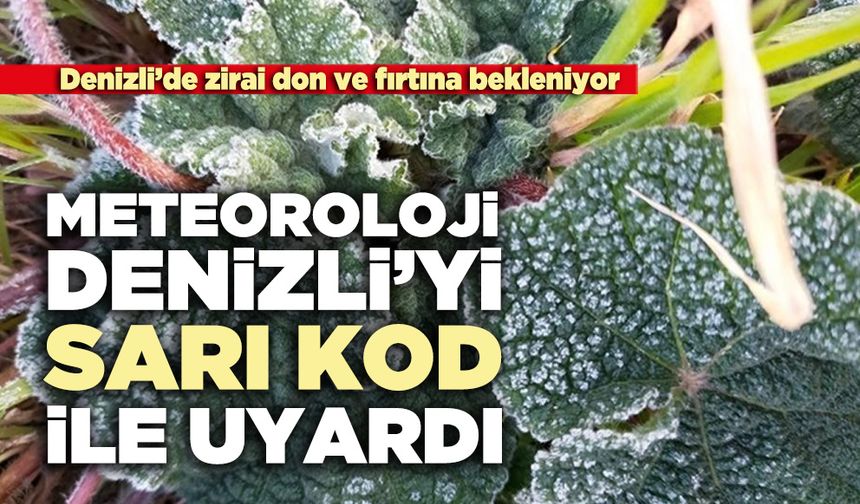 Meteoroloji Denizli’yi sarı kod ile uyardı
