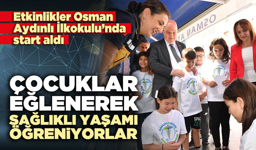 Çocuklar eğlenerek sağlıklı yaşamı öğreniyorlar