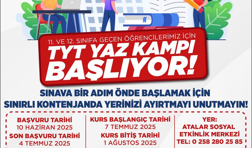 Denizli Büyükşehir’den TYT yaz kampı