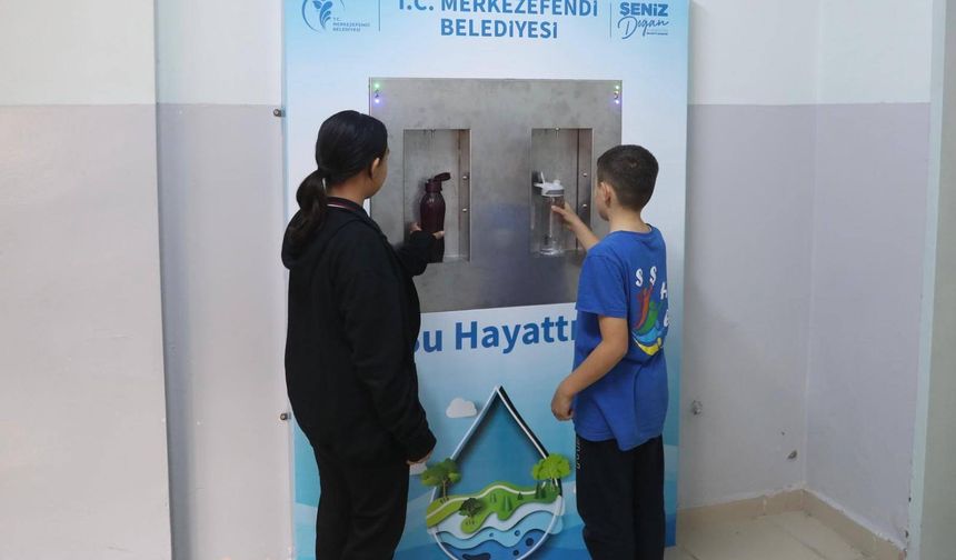 Merkezefendi Belediyesi’nden 15 Okula 30 Steril İçme Suyu Ünitesi