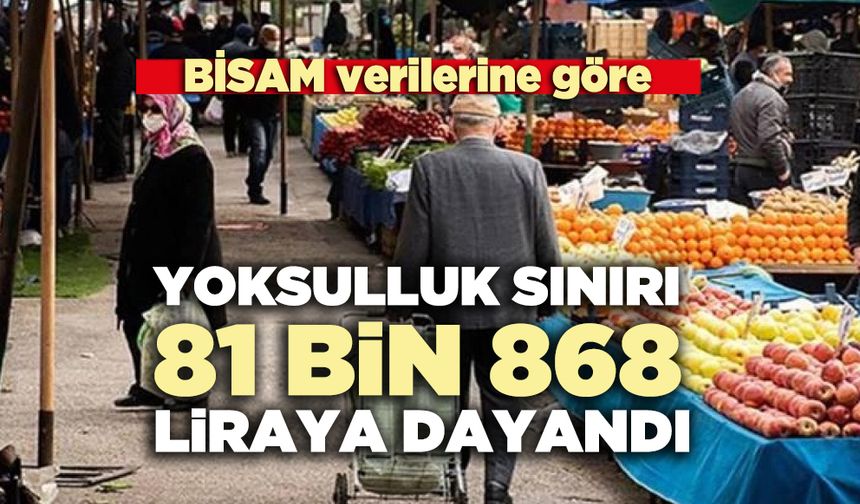 Yoksulluk sınırı 81 bin 868 TL’ye yükseldi