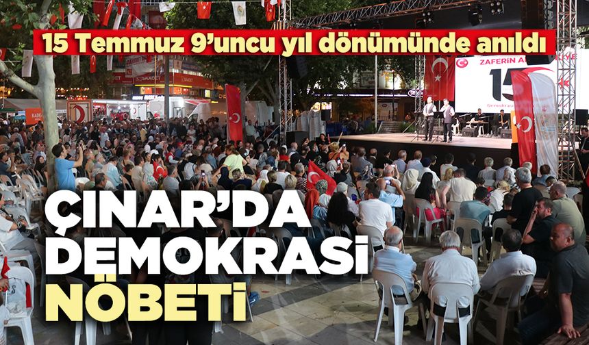 Çınar’da Demokrasi nöbeti
