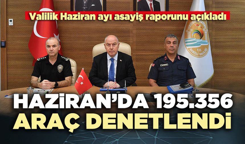 Haziran’da 195.356 araç denetlendi