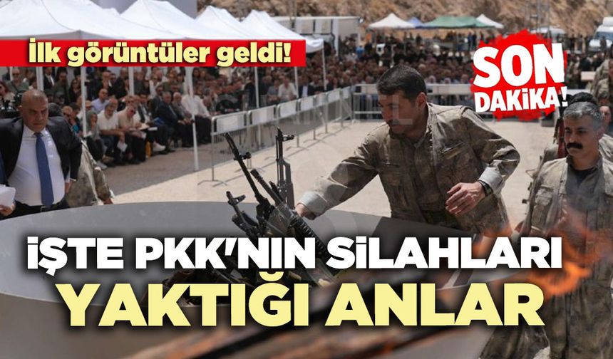 İşte PKK'nın silahları yaktığı anlar
