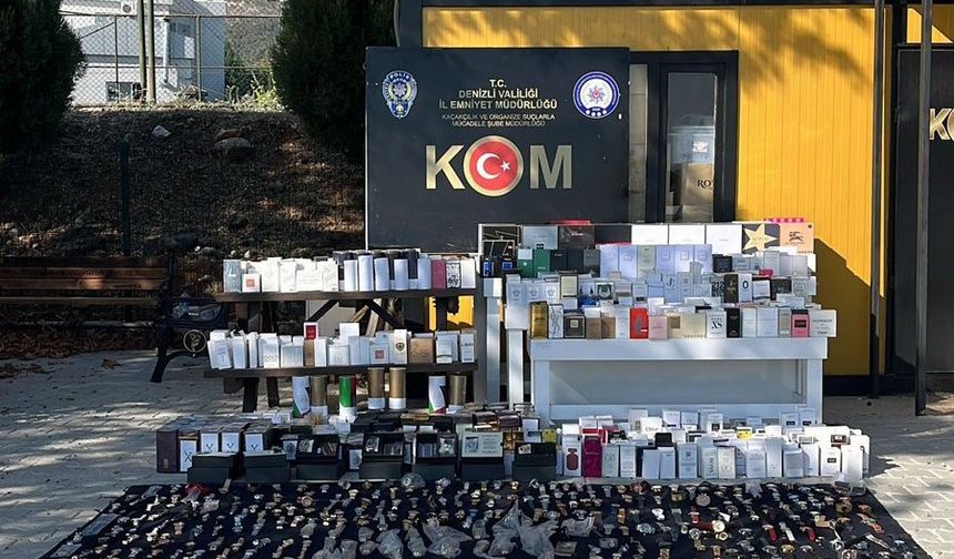 Denizli’de binlerce kaçak eşya ele geçirildi
