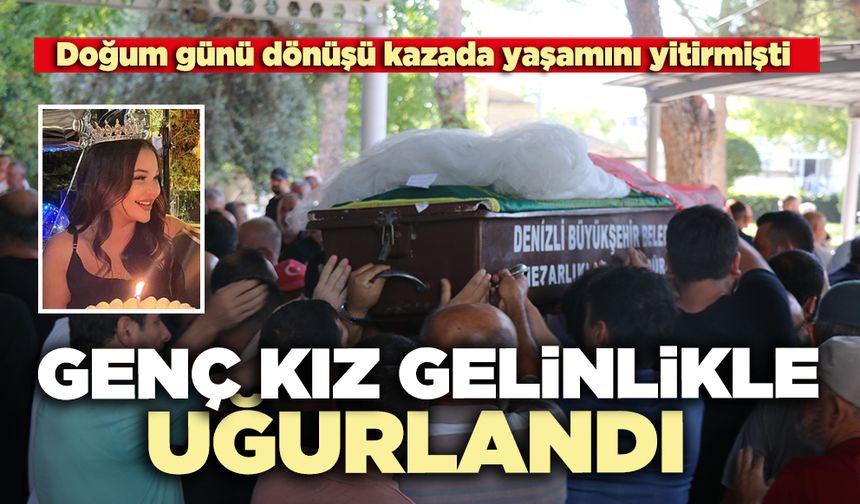 Genç kız duvaklı gelinlikle uğurlandı