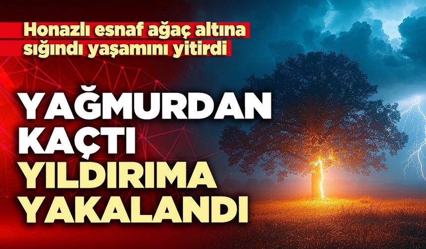 Yağmurdan kaçtı yıldırıma yakalandı