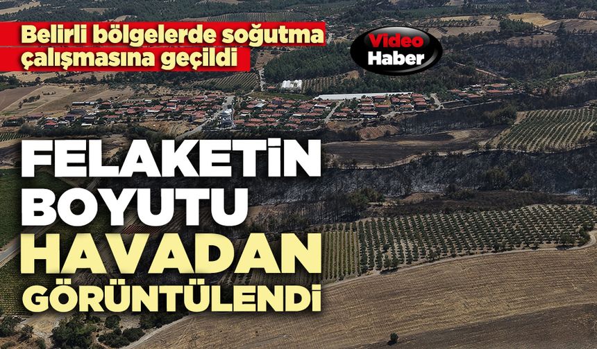 Felaketin boyutu havadan görüntülendi