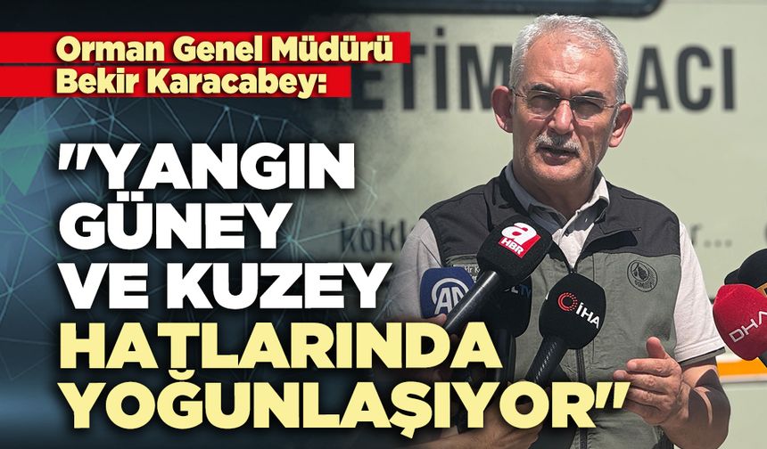 Bekir Karacabey: "Yangın güney ve kuzey hatlarında yoğunlaşıyor"