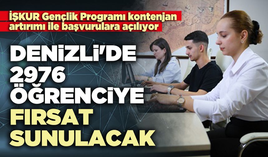 Denizli'de 2976 öğrenciye fırsat sunulacak