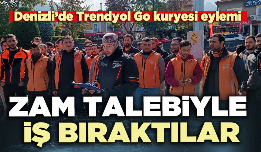 Denizli’de Trendyol Go kuryesi zam talebiyle iş bıraktılar