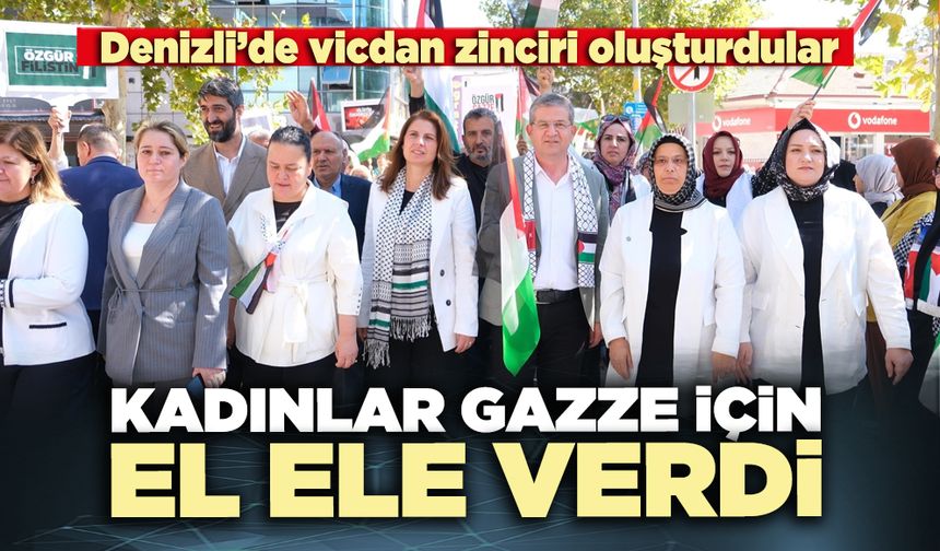 Kadınlar Gazze için el ele verdi
