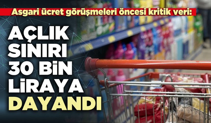 Asgari ücret görüşmeleri öncesi kritik veri: Açlık sınırı 30 bin liraya dayandı