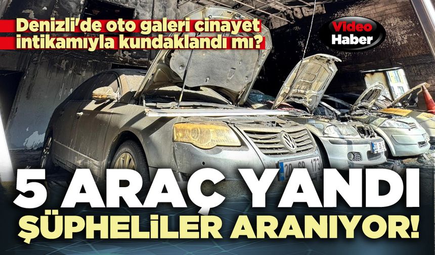 5 Araç yandı, şüpheliler aranıyor!