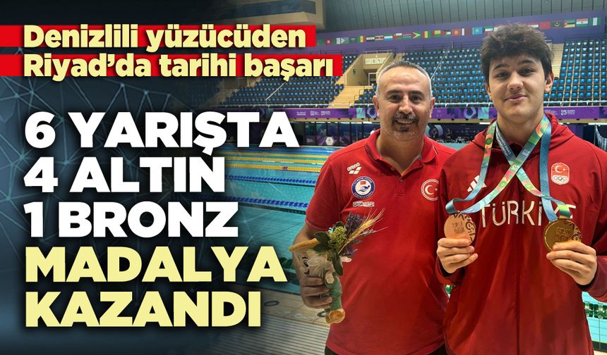 6 Yarışta 4 altın, 1 bronz madalya kazandı