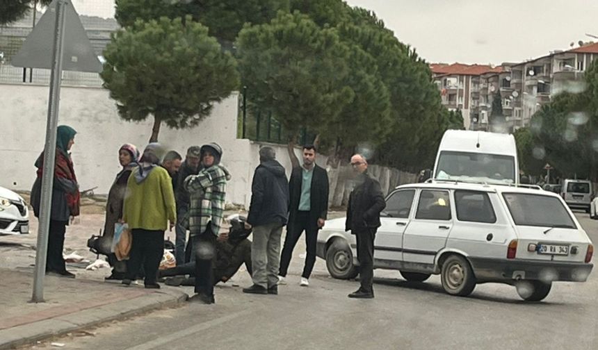 Motosiklet ve otomobilin karıştığı kazada 1 kişi yaralandı