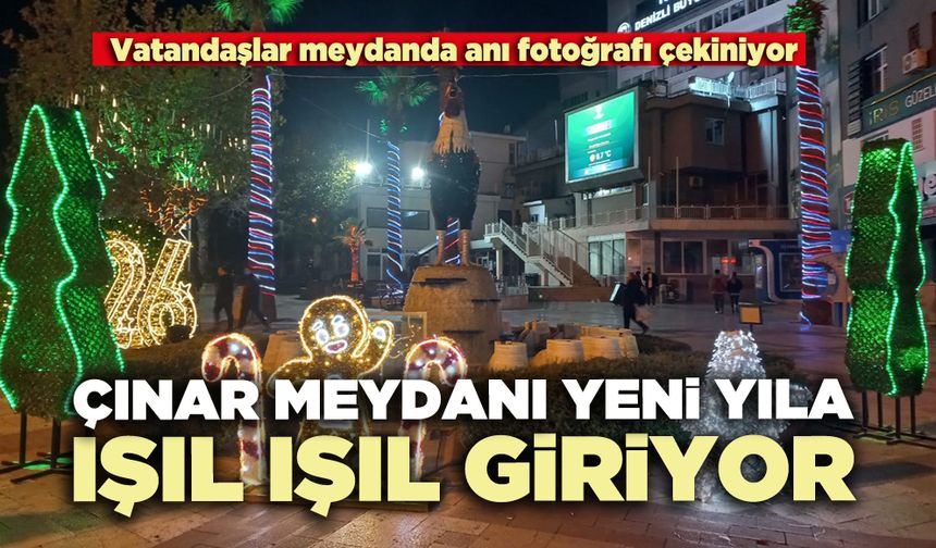 Çınar Meydanı yeni yıla ışıl ışıl giriyor