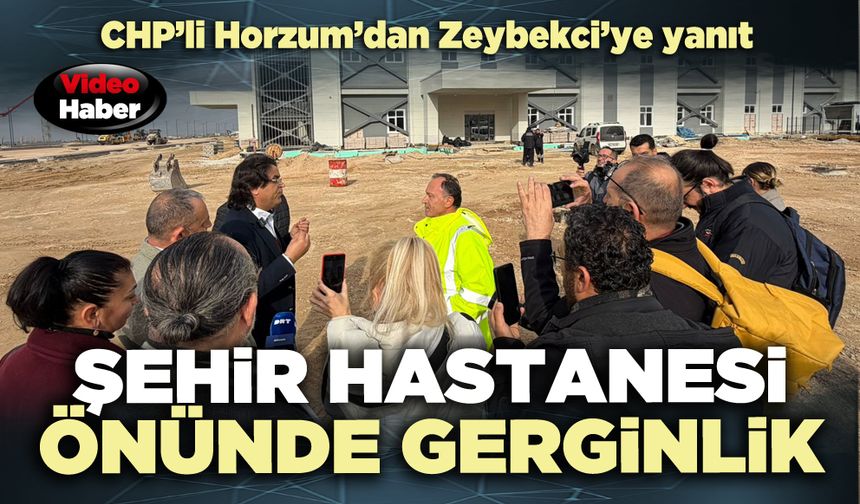 Şehir hastanesi önünde gerginlik