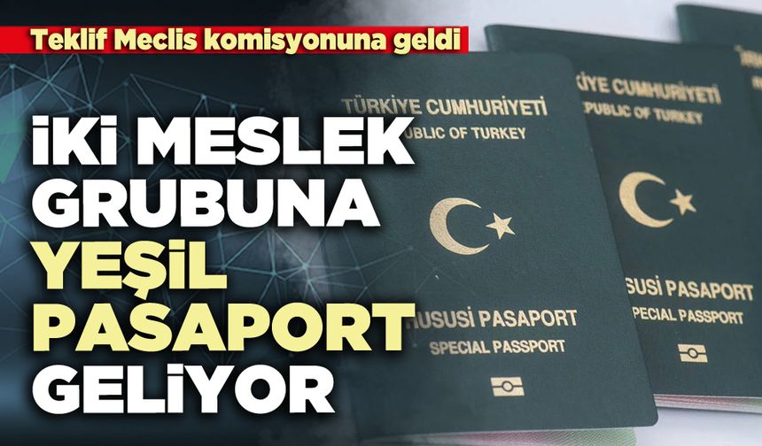 İki meslek grubuna yeşil pasaport geliyor
