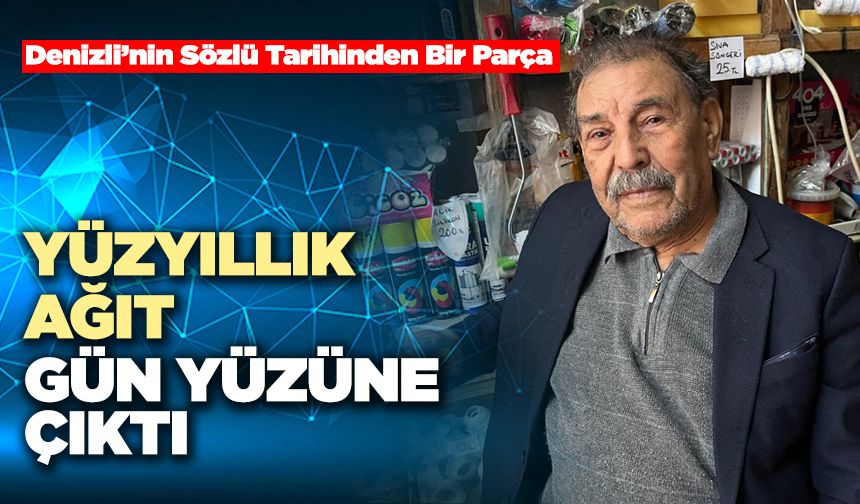 Yüzyıllık Ağıt Gün Yüzüne Çıktı