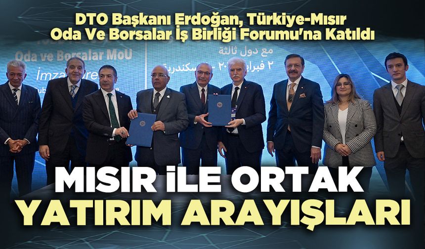 Mısır ile ortak yatırım arayışları
