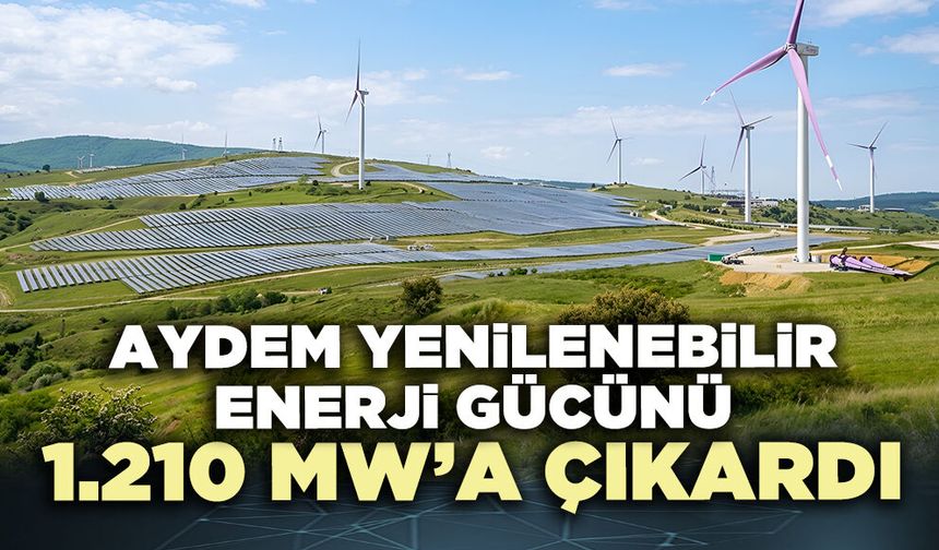 Aydem yenilenebilir enerji gücünü 1.210 MW’a çıkardı