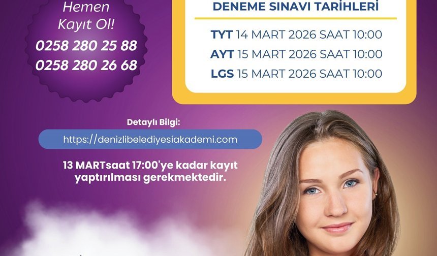 Denizli Büyükşehir’den Öğrencilere Aylık Online Deneme Sınavı Desteği
