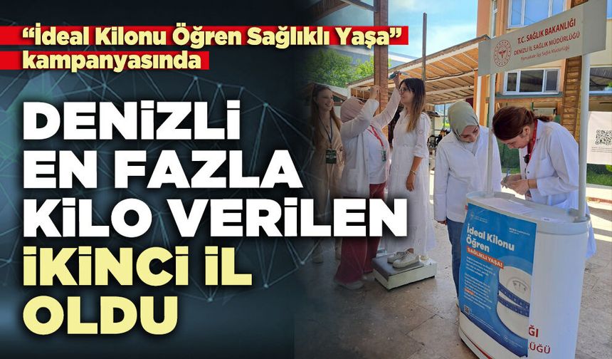 Denizli en fazla kilo verilen ikinci il oldu