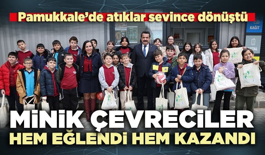 Minik çevreciler hem eğlendi hem kazandı