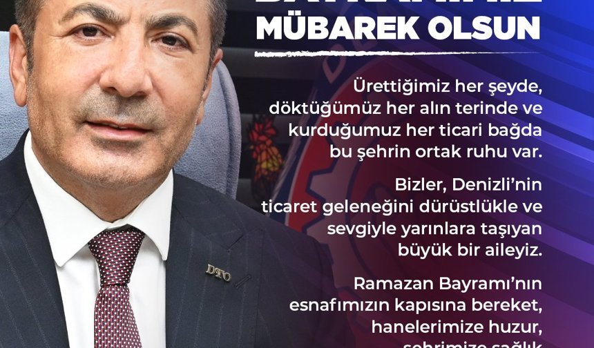 Denizli Ticaret Odası Ramazan Bayramı İlanı