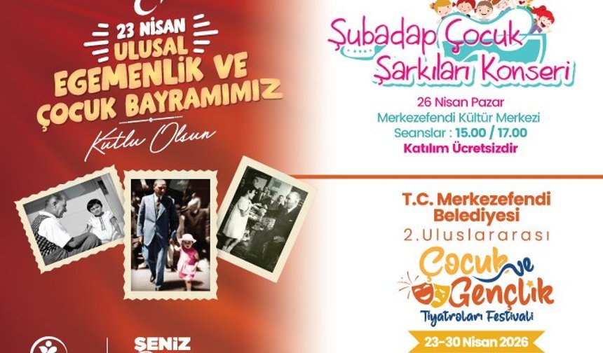 Denizli Merkezefendi Belediyesi 23 Nisan Kutlamaları Popup Reklamı