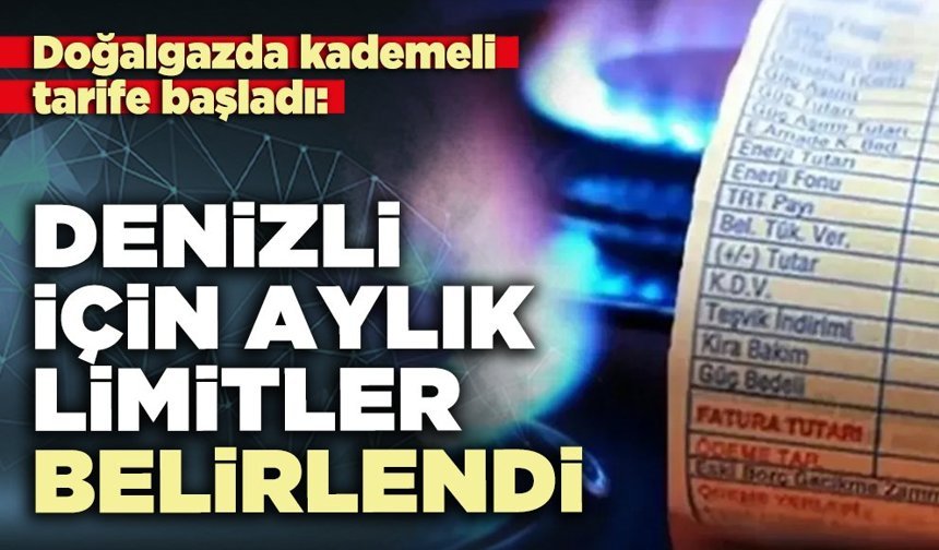 Doğalgazda Denizli için aylık limitler belirlendi