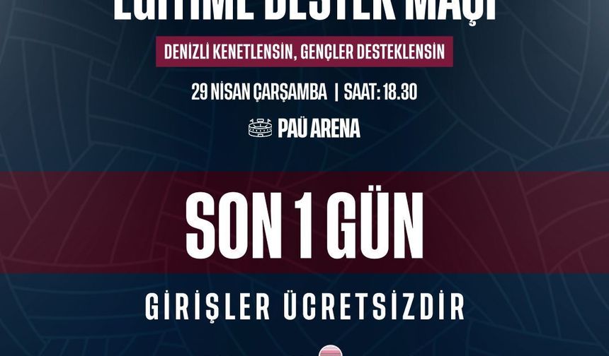 “Potada Eğitime Destek” Anlamlı Maç Yarın