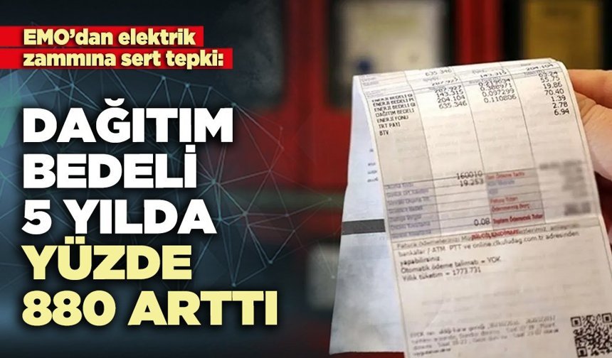 Elektrik dağıtım bedeli 5 yılda yüzde 880 arttı