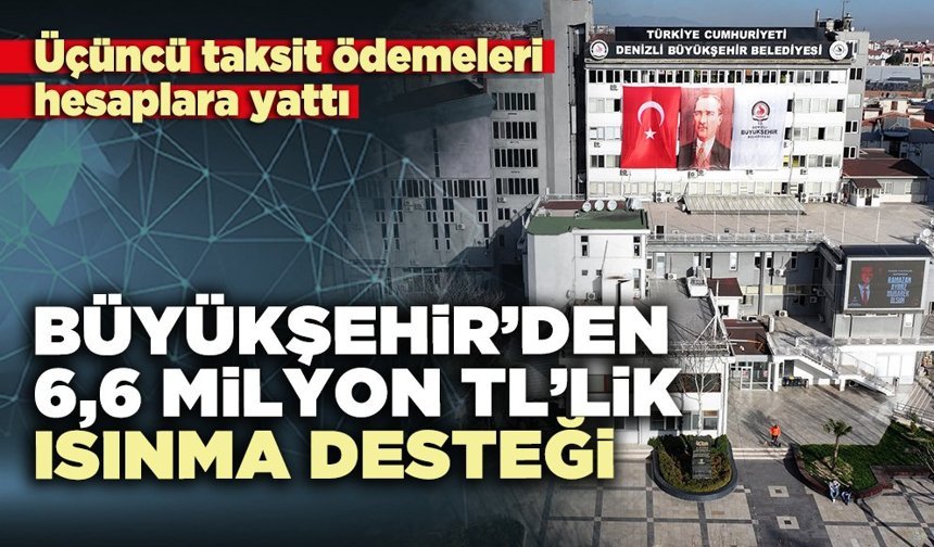 Büyükşehir’den 6,6 milyon TL’lik ısınma desteği