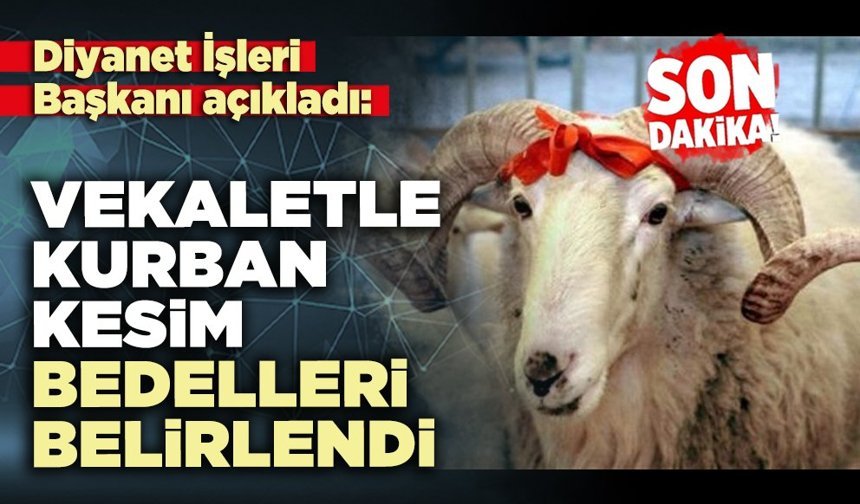 Vekaletle kurban kesim bedelleri belirlendi