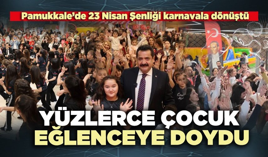 Binlerce çocuk eğlenceye doydu